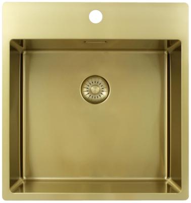 Pure.Sink Exclusivo Chiuvetă de aur 49x52 cm Tapwing cu orificiu pentru robinet rază 10mm PEX4540T-60