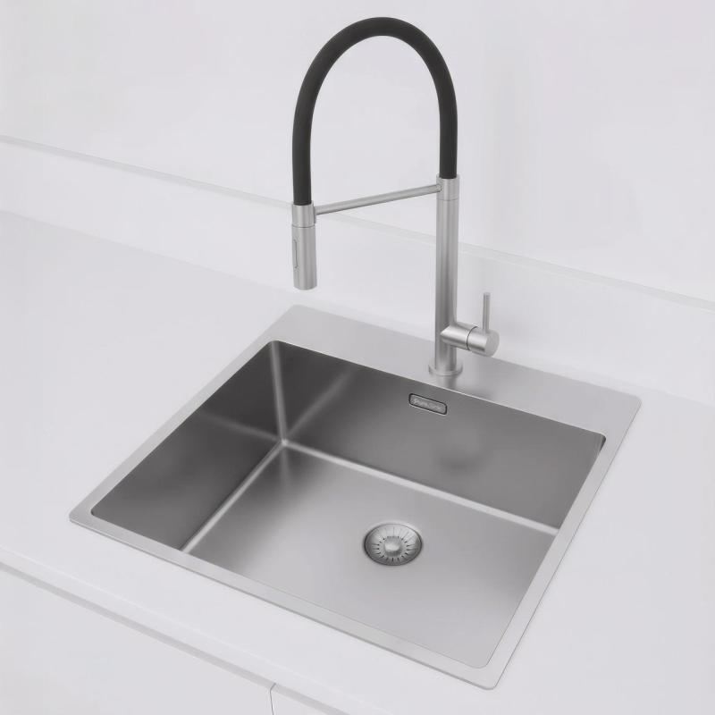 Pure.Sink Exclusivo Chiuvetă din inox 54x52cm Tapwing cu orificiu pentru robinet, rază 10mm PEX5040T-02
