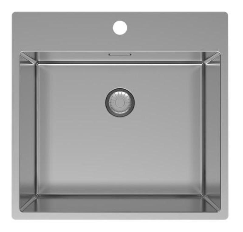 Pure.Sink Exclusivo Chiuvetă din inox 54x52cm Tapwing cu orificiu pentru robinet, rază 10mm PEX5040T-02