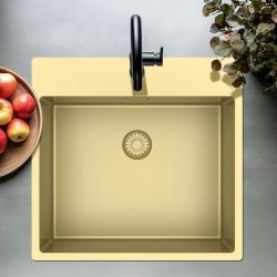 Pure.Sink Exclusivo Chiuvetă de aur 54x52 cm Tapwing cu gaura pentru robinet 10mm radius PEX5040T-60