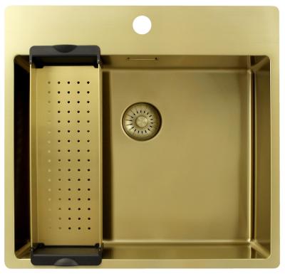 Pure.Sink Exclusivo Chiuvetă de aur 54x52 cm Tapwing cu gaura pentru robinet 10mm radius PEX5040T-60