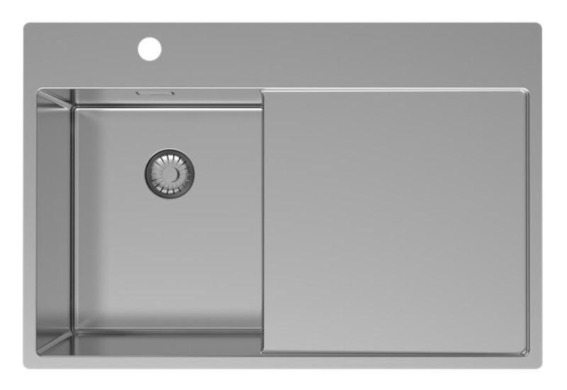 Pure.Sink Exclusivo RVS chiuvetă mică cu zonă de scurgere 78x52 cm Tapwing stânga PEX3478LT-02