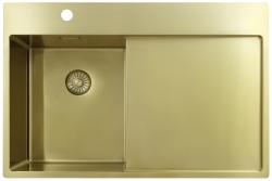 Pure.Sink Exclusivo Chiuvetă mică aurie cu zonă de scurgere 78x52 cm Tapwing stânga PEX3478LT-60