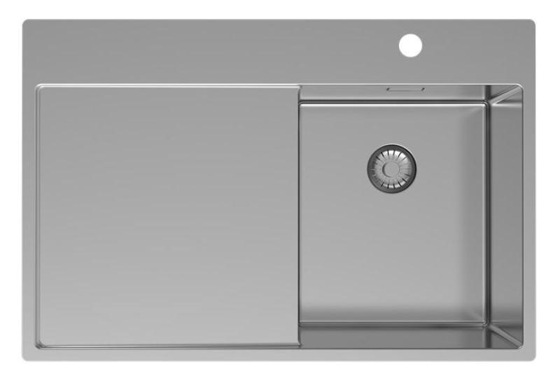 Pure.Sink Exclusivo RVS chiuveta mică cu zona de scurgere 78x52 cm Tapwing dreapta PEX3478RT-02