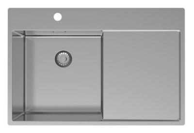 Pure.Sink Exclusivo Chiuveta din inox cu zona de scurgere 78x52 cm Tapwing stânga PEX4078LT-02