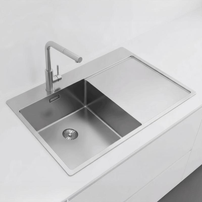 Pure.Sink Exclusivo Chiuveta din inox cu zona de scurgere 78x52 cm Tapwing stânga PEX4078LT-02