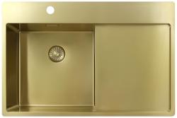 Pure.Sink Exclusivo Chiuvetă aurie cu zonă de scurgere 78x52 cm Tapwing la stânga PEX4078LT-60