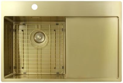 Pure.Sink Exclusivo Chiuvetă aurie cu zonă de scurgere 78x52 cm Tapwing la stânga PEX4078LT-60