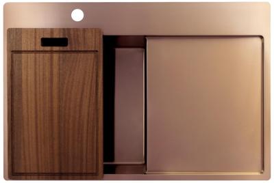 Pure.Sink Exclusivo Chiuvetă de cupru cu zonă de scurgere 78x52 cm Tapwing stânga PEX4078LT-62