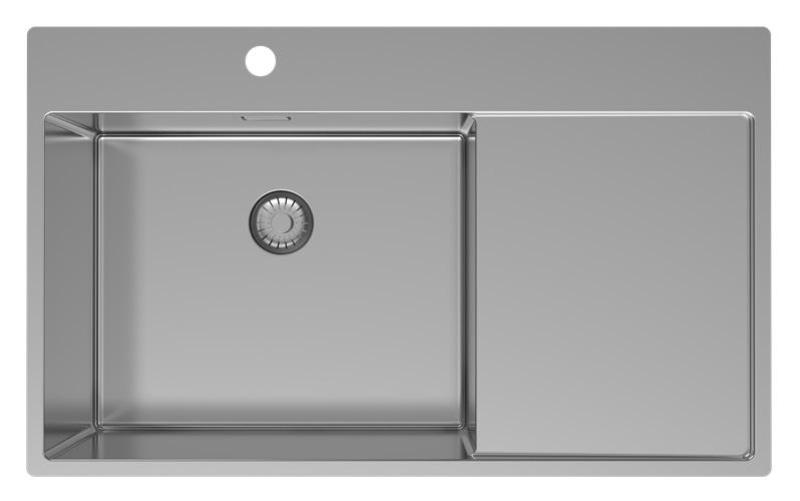 Pure.Sink Exclusivo chiuvetă inoxidabilă cu zonă de scurgere 86x52 cm Tapwing stânga PEX5086LT-02