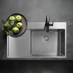 Pure.Sink Exclusivo chiuvetă din inox cu zona de scurgere 86x52 cm Tapwing dreapta PEX5086RT-02