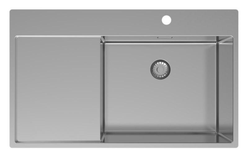 Pure.Sink Exclusivo chiuvetă din inox cu zona de scurgere 86x52 cm Tapwing dreapta PEX5086RT-02
