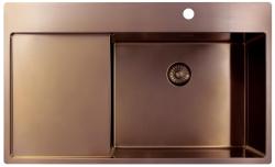 Pure.Sink Exclusivo Chiuvetă de cupru cu zonă de scurgere 86x52 cm Tapwing dreapta PEX5086RT-62