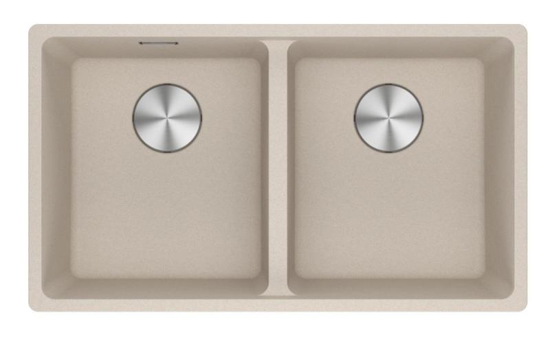 Franke Maris MRG 220-35-35 Fragranite Coffee cream chiuvetă dublă pentru montare la nivel 135.0725.668