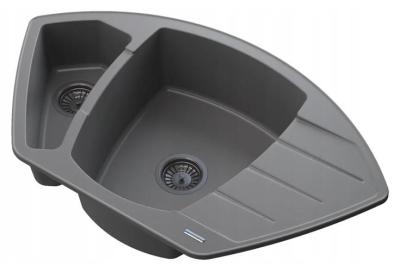 Graniteland Monte Granit gri cufăr de colț de construcție 901x538mm cu Plug RVS 1208971416