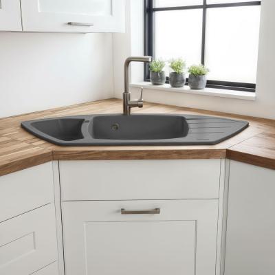 Graniteland Monte Granit gri cufăr de colț de construcție 901x538mm cu Plug RVS 1208971416