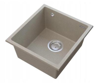 Graniteland Miniva Chiuvetă din granit Bej de sub blat 385x410 mm 1208971451