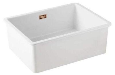 Ausmann Ceramic Ember Chiuveta Ceramică Albă - Suprafață și Submontare 54 x 40 cm cu Dop de Cupru 1208971492