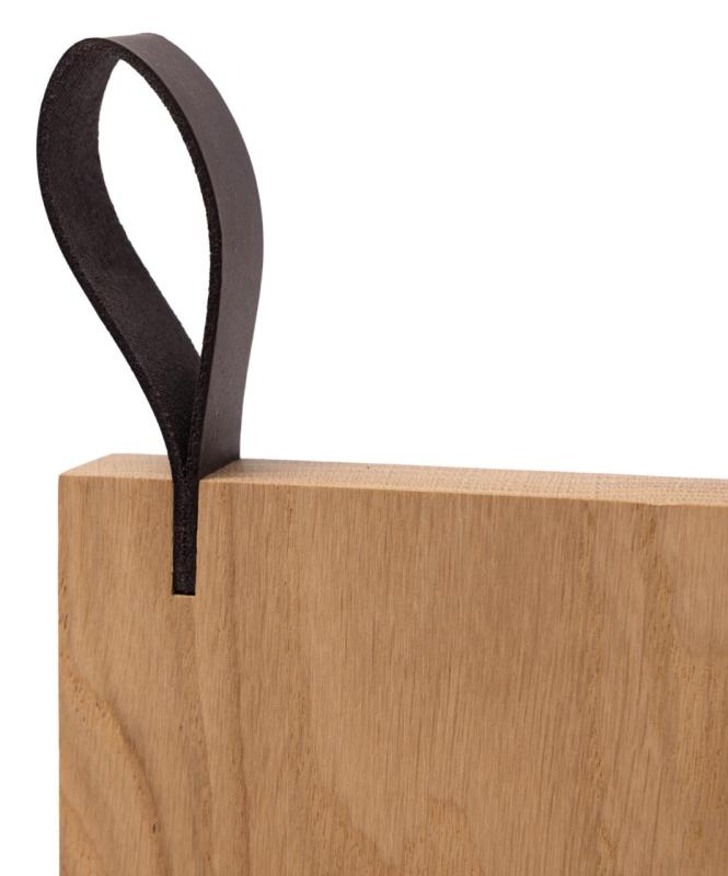 Woodsea Chop-Chop Oak M - Tăietor de stejar 35x24cm cu mâner de piele 1208971540
