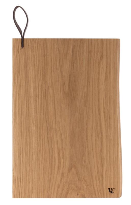 Woodsea Chop-Chop Oak M - Tăietor de stejar 35x24cm cu mâner de piele 1208971540