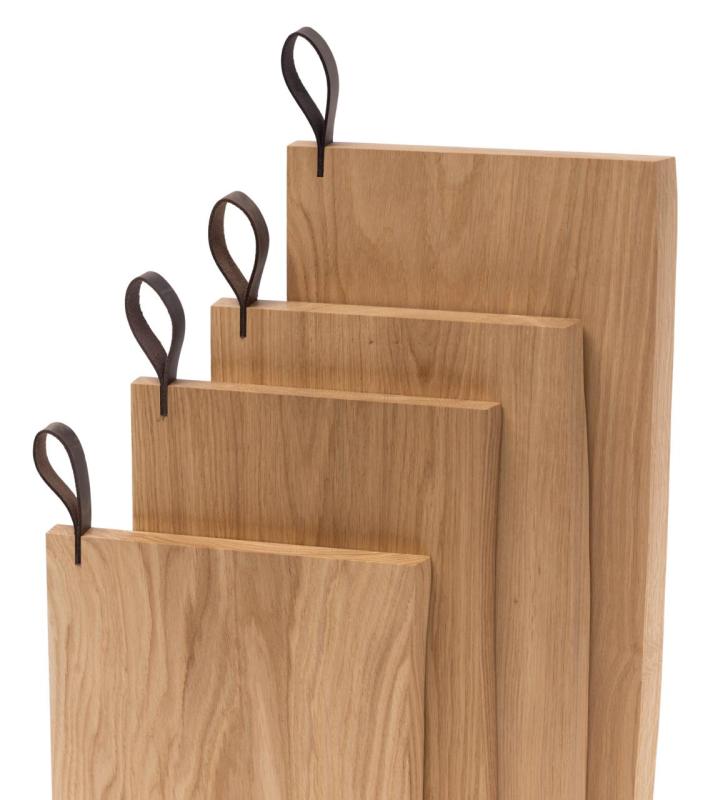 Woodsea Chop-Chop Oak L - Tăietură de stejar 40x24cm cu mâner de piele 1208971541