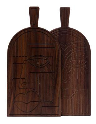 Masca Woodsea Nuc - Mască din nuc tăietură și placă de servire 38x19 cm 1208971561