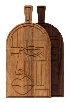 Masca Woodsea Oak - Mască din lemn de stejar, tăietură și placă de servire 38x19 cm 1208971562