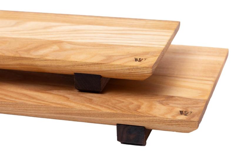 Woodsea Sushi S- Platou de sushi din lemn de esen cu picioarele de nuc 30x12 cm 1208971584