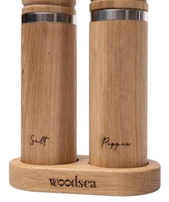 Woodsea Spice - Moara de sare din lemn de stejar Ø5x28 cm 1208971595