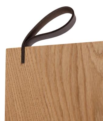 Woodsea Serving S - Placă de servire din stejar 55x17 cm cu mâner de piele 1208971615