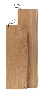 Woodsea Serving S - Placă de servire din stejar 55x17 cm cu mâner de piele 1208971615