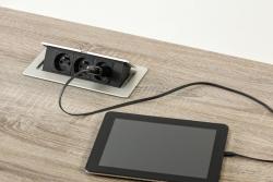 Priză electrică retractabilă SOFT, cablu de alimentare 1,5m