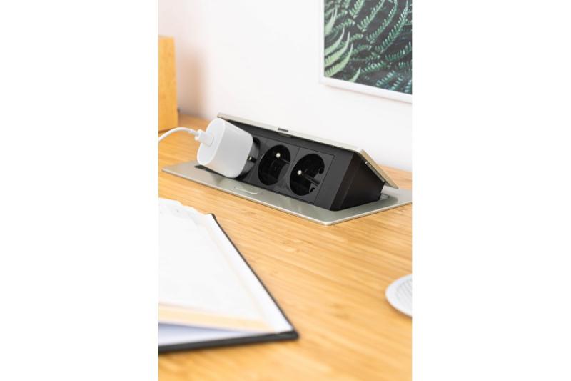 Priză electrică retractabilă SOFT, cablu de alimentare 1,5m