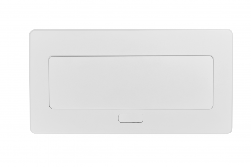 Priză pentru Mobilier MULTISOFT 2x Priză cu Împământare, USB A+C, RJ45, Cablu de Alimentare cu Ștecher, Alb