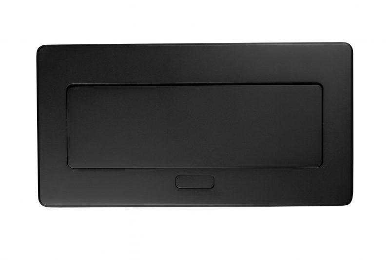 Priză Mobilier MULTISOFT 2x Priză cu Împământare, USB A+C, RJ45, Cablu de Alimentare cu Ștecher, Negru