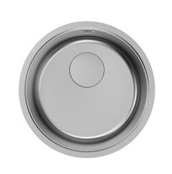 Pure.Sink Rondo Chiuvetă rotundă din oțel inoxidabil pentru montare încastrată, sub blat și pe blat, 37 cm RD375-SS