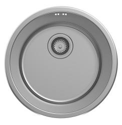 Pure.Sink Rondo Oțel inoxidabil Rotund Chiuvetă încorporată, montare inferioară și superioară 38 cm PRN38-02