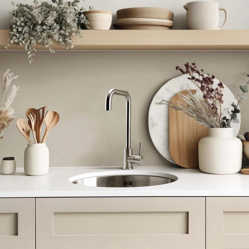 Pure.Sink Rondo Oțel inoxidabil Rotund Chiuvetă încorporată, montare inferioară și superioară 38 cm PRN38-02