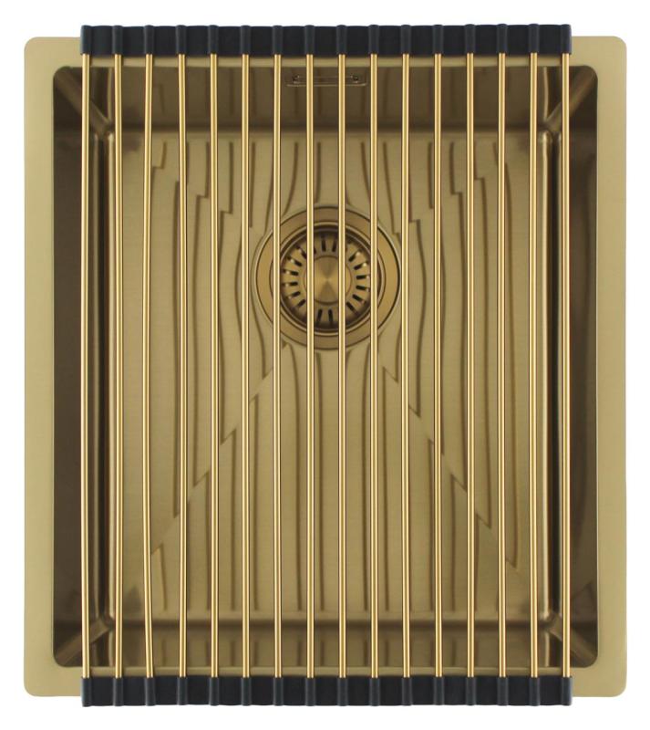 Pure.Sink Luxion Chiuvetă aurie 36x40 cm sub blat, încastrată și montată pe blat PLX3640-60