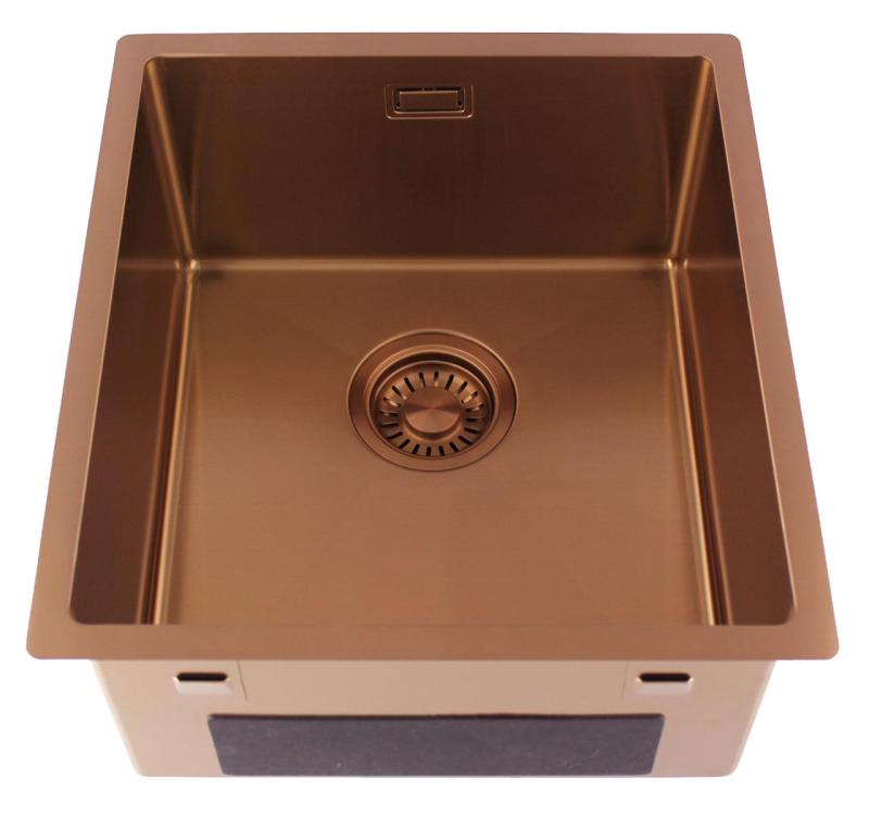Pure.Sink Luxion Chiuvetă din cupru 36x40 cm pentru montare sub blat, încastrare și montare pe blat PLX3640-62
