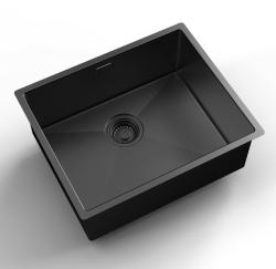 Pure.Sink Luxion PVD Chiuvetă neagră 50x40 cm sub blat, încastrată și montată pe blat PLX5040-63