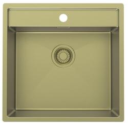 Pure.Sink Luxion Chiuvetă aurie 51x50 cm Robinet cu orificiu pentru baterie PLX5150T-60