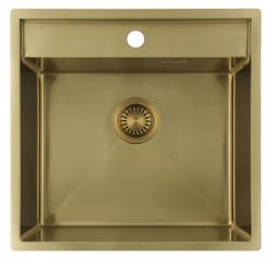 Pure.Sink Luxion Chiuvetă aurie 51x50 cm Tapwing cu orificiu pentru baterie PLX5150T-60