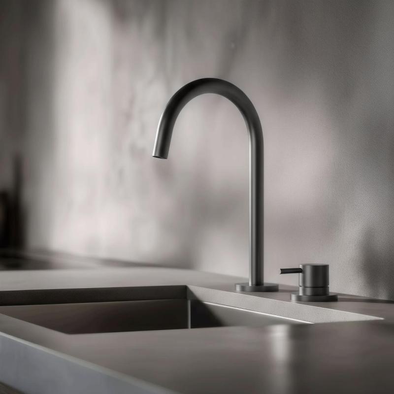 Pure.Sink Luxion Robinet de bucătărie cu 2 găuri, din metal, cu ieșire rotundă PLX2HR-61