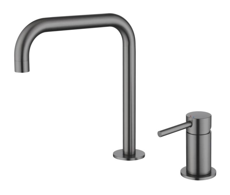 Pure.Sink Luxion Robinet de bucătărie cu 2 găuri, din metal, cu ieșire în formă de U PLX2HU-61