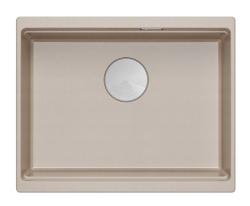 Chiuveta de granit Quadri Newport II cu montare sub blat, bej, 560x450mm, cu dop de inox și capac de evacuare 1208971766