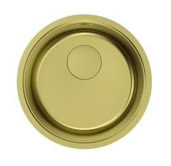 Pure.Sink Rondo Chiuvetă rotundă aurie, pentru montare încastrată, sub blat și pe blat, 37 cm, RD375-Gold
