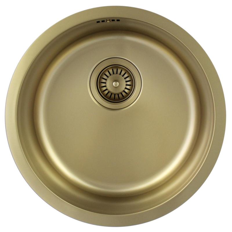 Pure.Sink Rondo Chiuvetă Rotundă Aurie montare la nivel, submontare și supramontare 38 cm PRN38-60