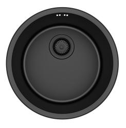 Pure.Sink Rondo Gun metal Chiuvetă rotundă pentru montaj la suprafață, sub suprafață și pe suprafață 38 cm PRN38-61