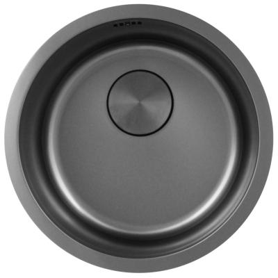 Pure.Sink Rondo Gun metal Chiuvetă rotundă pentru montaj la suprafață, sub suprafață și pe suprafață 38 cm PRN38-61